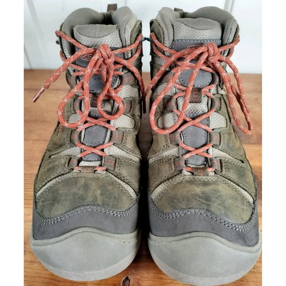 KEEN Circadia Mid WP Men's Hiking Boots Size 9 Dark Olive Clay Waterproof